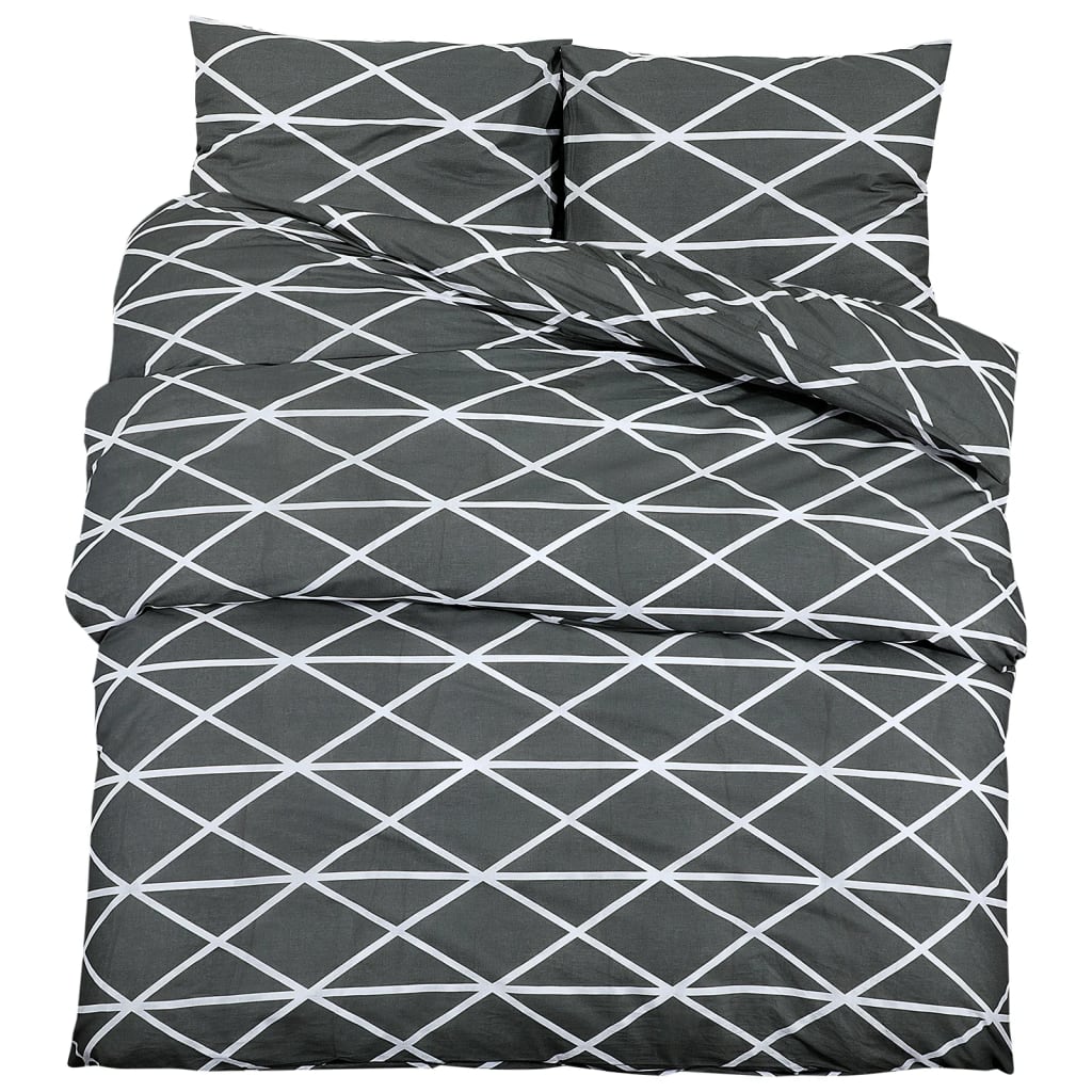 Vidaxl -Duvet -Überraschungs -Set 220x240 cm Baumwollgrau