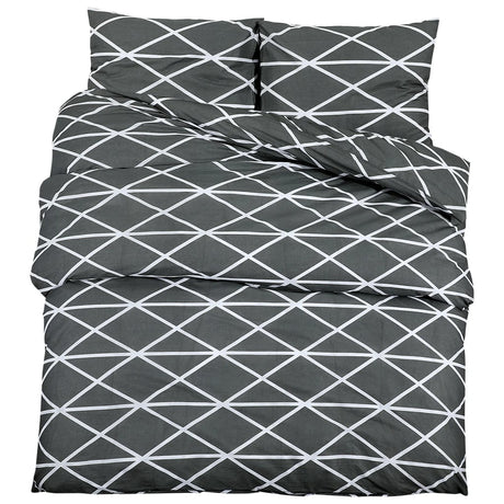 VIDAXL -Duvet -Überraschungs -Set 135x200 cm Baumwollgrau