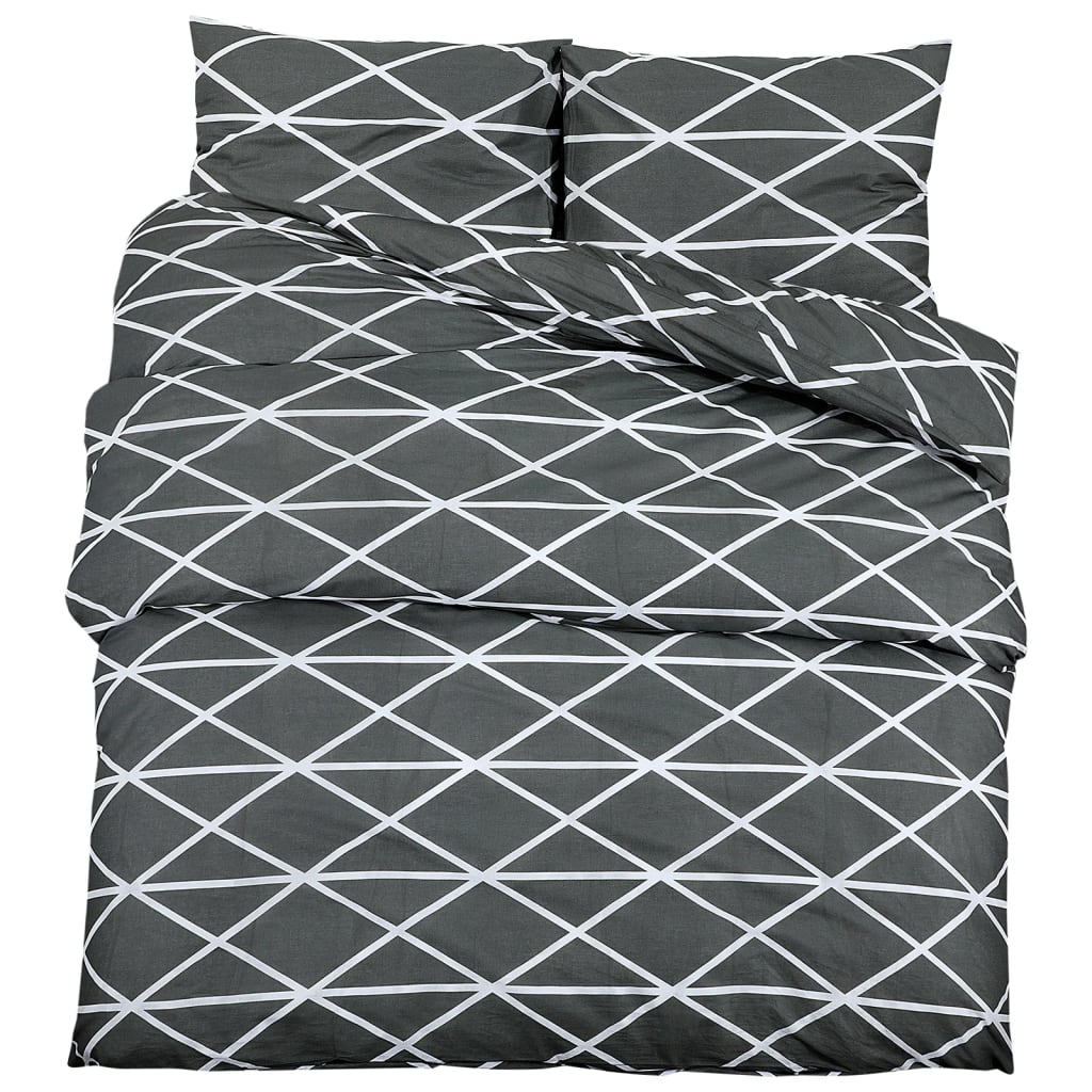 Vidaxl Duvet overray set 135x200 cm cotton gray