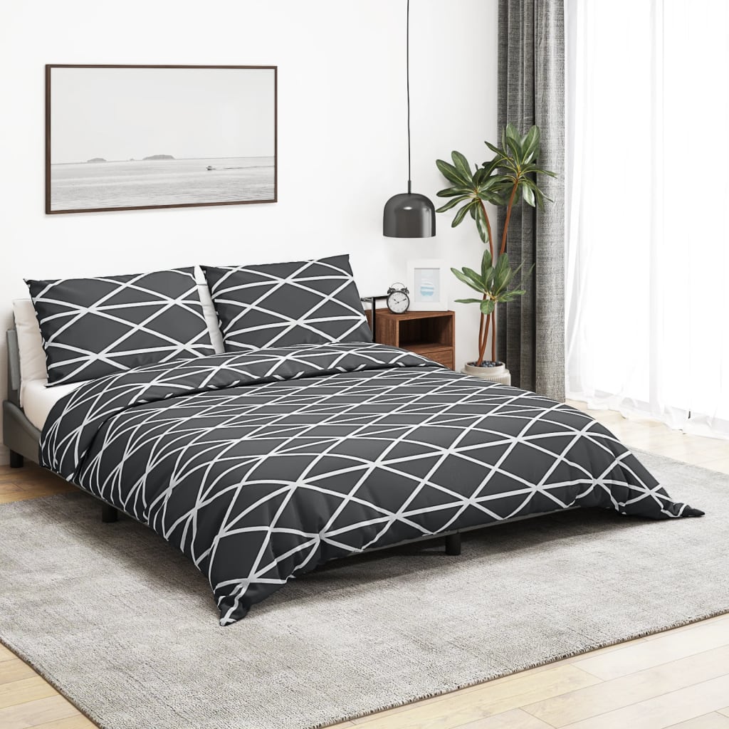 VIDAXL -Duvet -Überraschungs -Set 135x200 cm Baumwollgrau