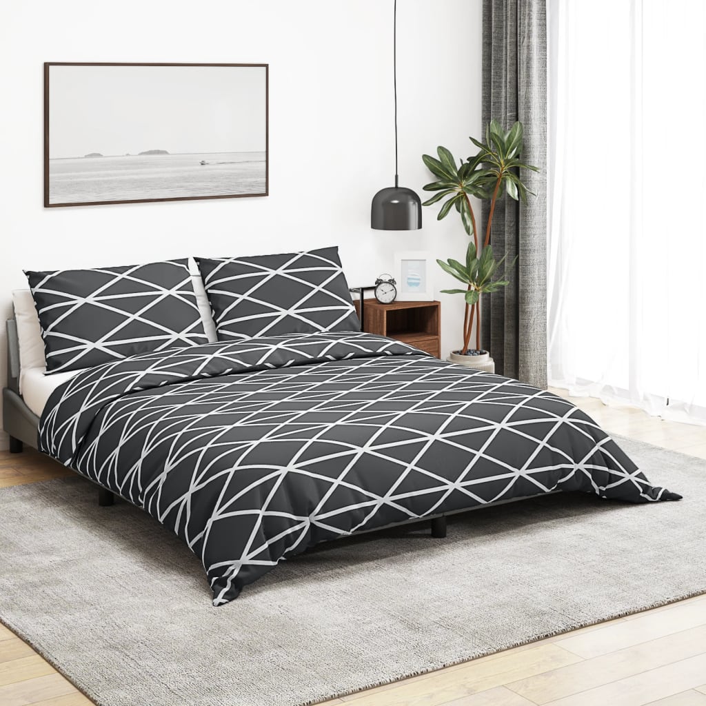 Vidaxl Duvet overray set 135x200 cm cotton gray