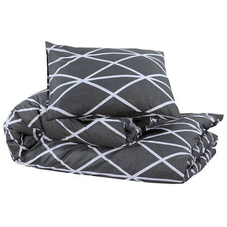Vidaxl Duvet Overray Set 200x220 cm Baumwollgrau