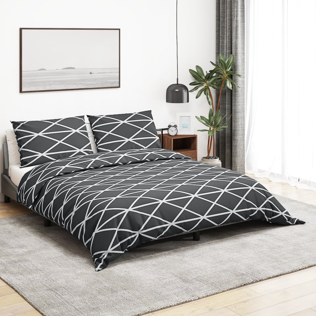 Vidaxl Duvet Overray Set 200x220 cm bomullsgrå