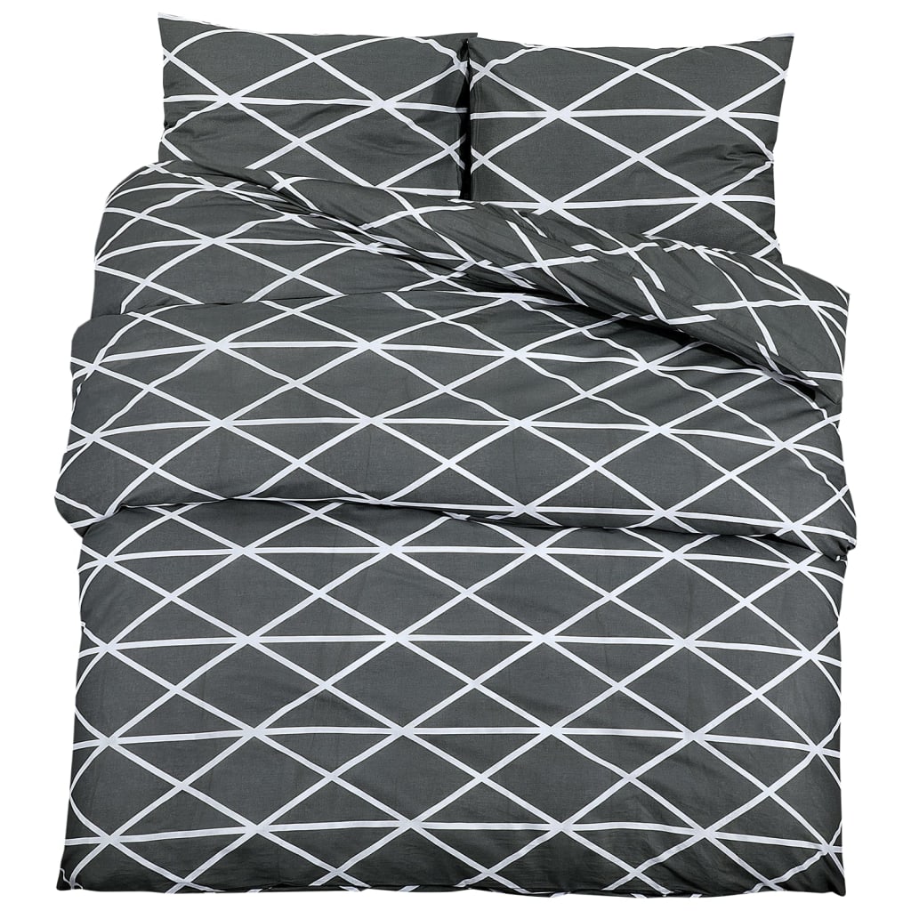 VIDAXL -Duvet -Überraschungs -Set 260x220 cm Baumwollgrau