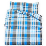 Vidaxl Duvet Overray Set 200x200 cm Baumwollblau und Grau