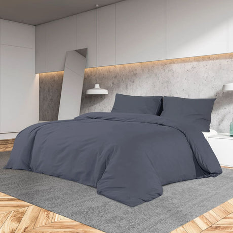 VIDAXL -Duvet -Over -Sterle -Set 260x240 cm Baumwoll -Anthrazit -Colored