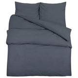 VidaXL Duvet overlay set 135x200 cm cotton anthracite -colored