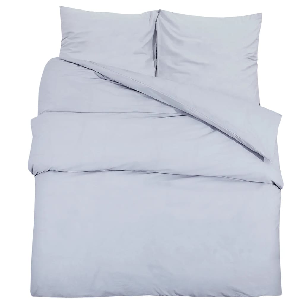 VIDAXL -Duvet -Überraschungs -Set 135x200 cm Baumwollgrau