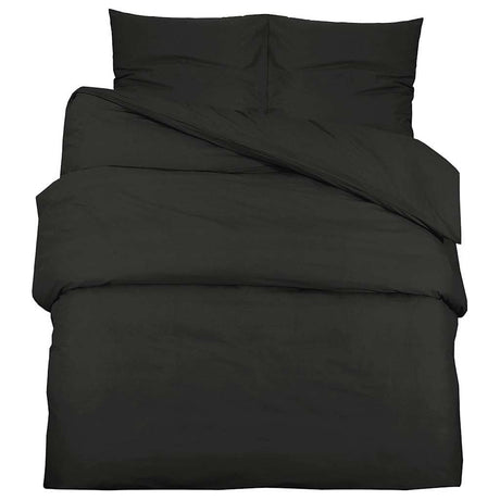 Vidaxl Duvet Overlay Set 135x200 cm Baumwollschwarz