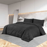 Vidaxl Duvet Overlay Set 200x200 cm Baumwollschwarz