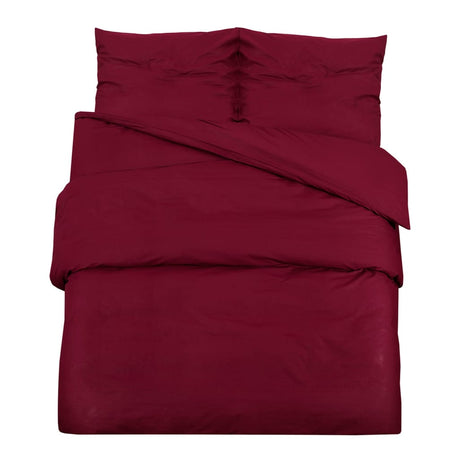 Vidaxl Duvet Overlay Set 200x200 cm Baumwollburgunderrot