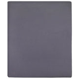Vidaxl ausgestattete Blätter 2 ST Jersey 140x200 cm Baumwoll -Anthrazit -gelöscht