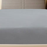 Vidaxl angepasstes Blatt Trikot 140x200 cm Baumwollgrau