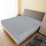 Vidaxl angepasstes Blatt Trikot 160x200 cm Baumwollgrau