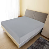 Vidaxl ausgestattete Blätter 2 St Jersey 180x200 cm Baumwollgrau