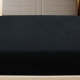Vidaxl angepasstes Blatt Trikot 90x200 cm Baumwollschwarz