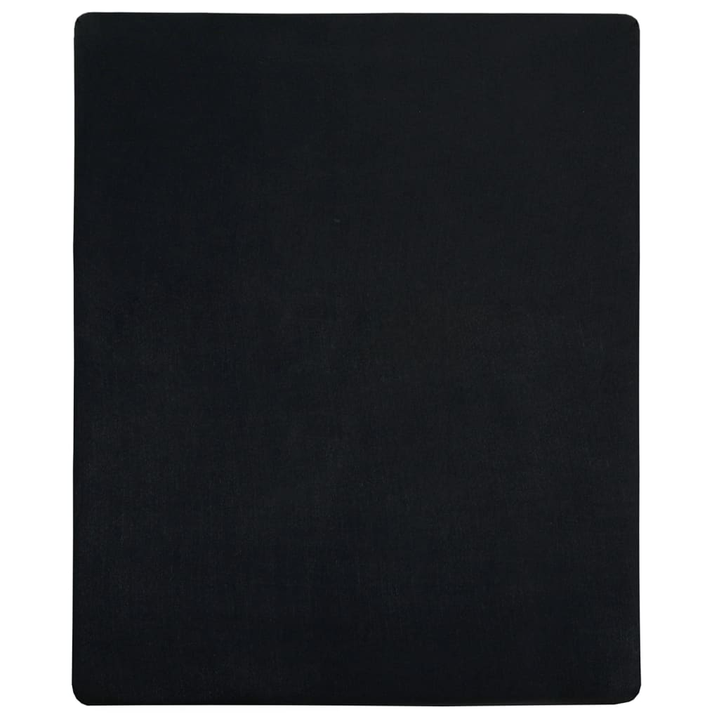 Vidaxl angepasstes Blatt Trikot 100x200 cm Baumwollschwarz