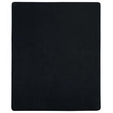 Vidaxl ausgestattete Blätter 2 St Jersey 100x200 cm Baumwolle Schwarz