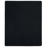 Vidaxl ausgestattete Blätter 2 St Jersey 100x200 cm Baumwolle Schwarz