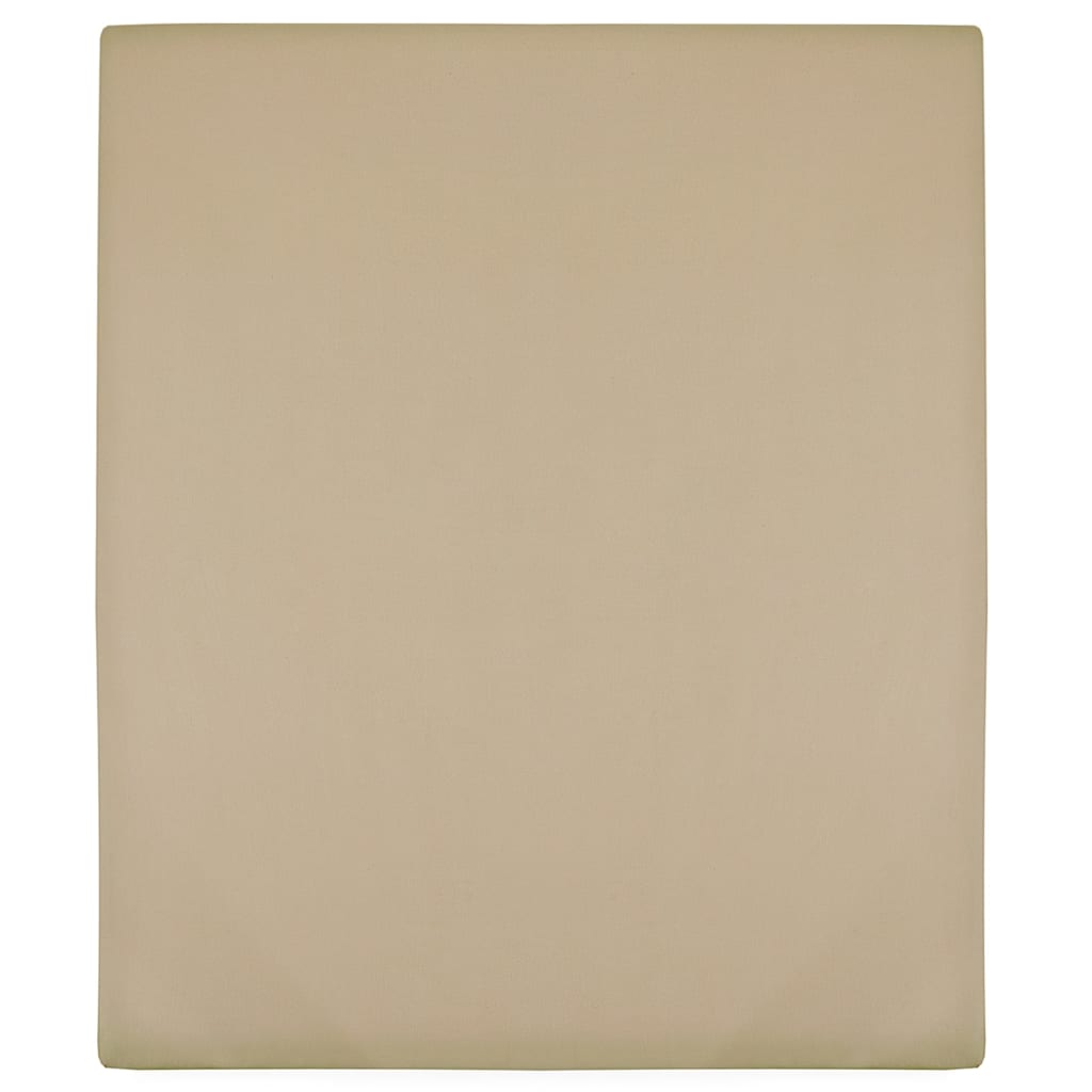 Vidaxl Foglio a monte Jersey 90x200 cm Cotton Taupe