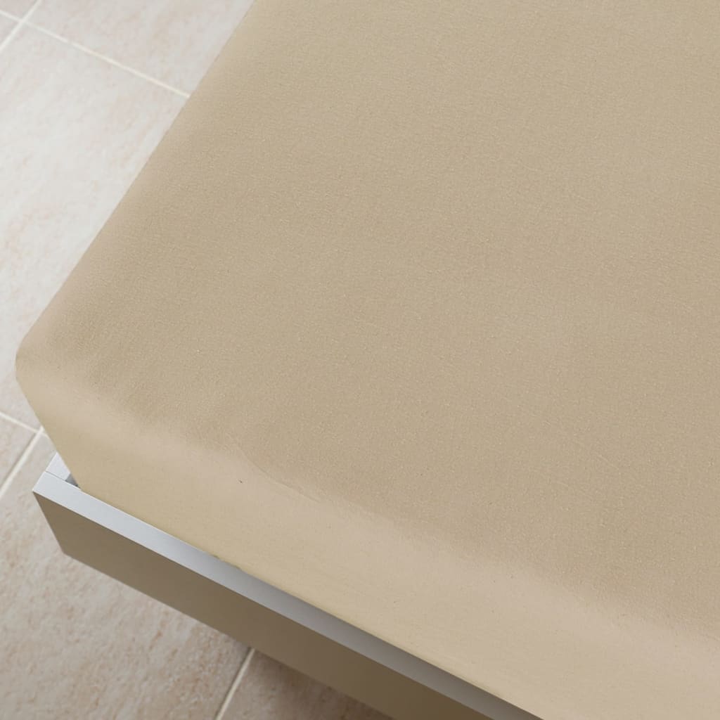 Vidaxl Foglio a monte Jersey 100x200 cm Cotton Taupe