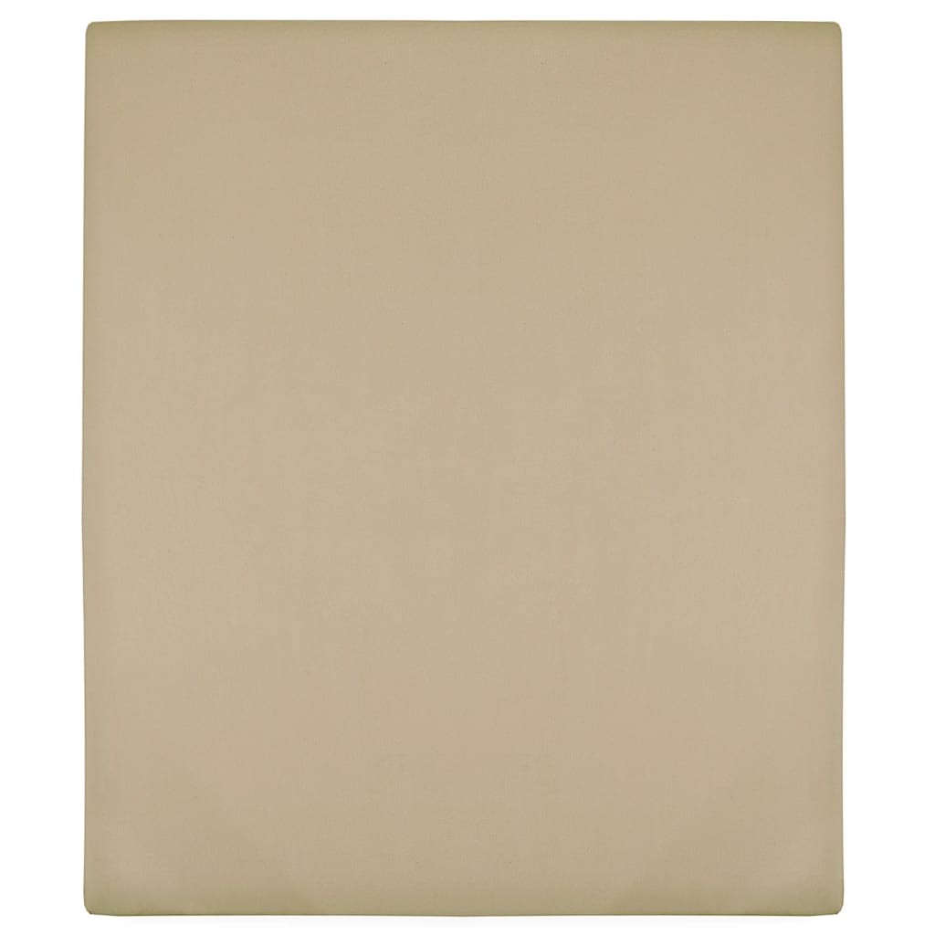 Vidaxl angepasstes Blatt -Trikot 160x200 cm Baumwolltaupe
