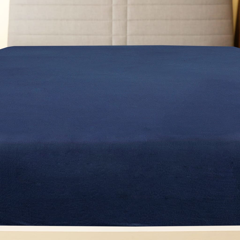 Vidaxl Foglio a monte Jersey 90x200 cm Cotton Navy Blue