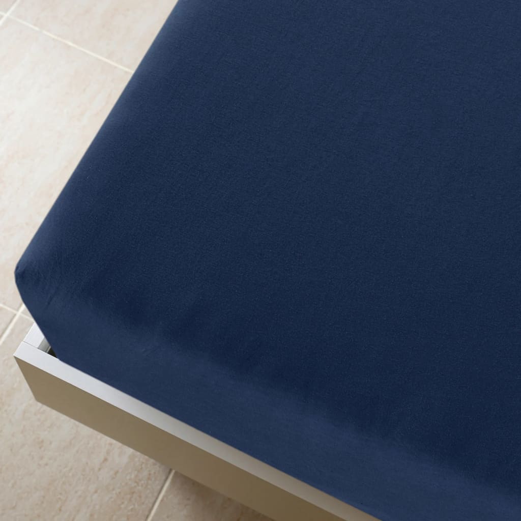 Vidaxl Foglio a monte Jersey 90x200 cm Cotton Navy Blue