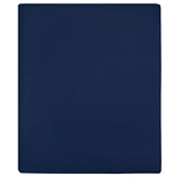 Vidaxl ausgestattete Laken 2 St Jersey 100x200 cm Baumwoll Marine Blau