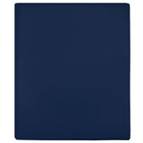 Hojas ajustadas Vidaxl 2 ST Jersey 140x200 cm de algodón marino azul