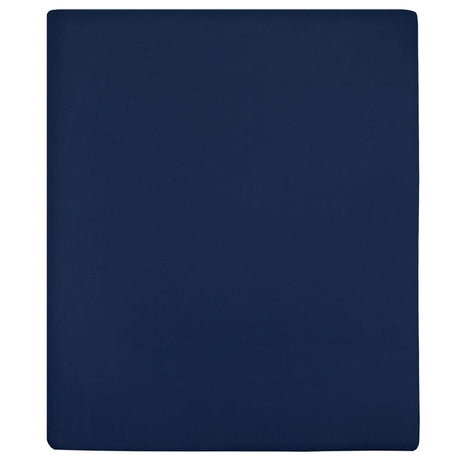 VIDAXL STADTE SHEITS 2 ST JERSEY 160X200 CM COTWON MARINEBLAUW