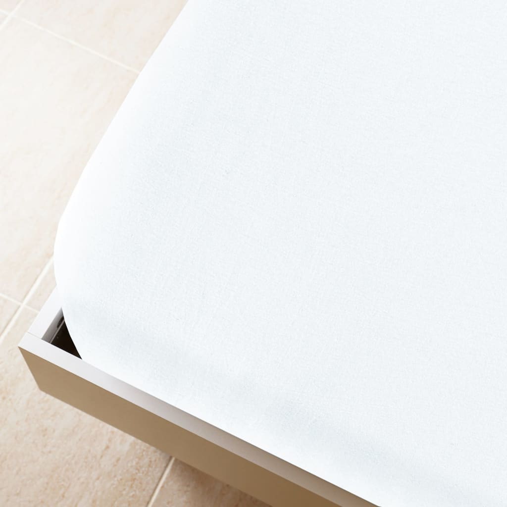 Vidaxl Sheets Jersey 2 PCS 90x200 cm de algodón blanco