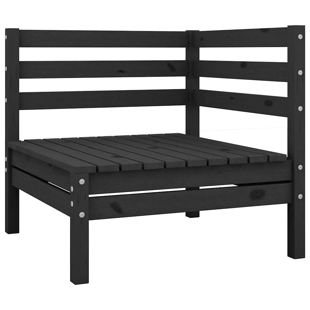 Vidaxl 3-delige loungeset massief grenenhout zwart