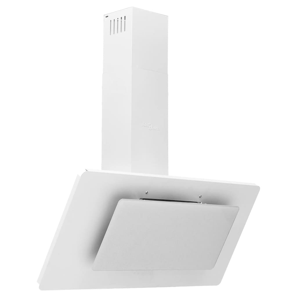 Vidaxl Wall extractor hood 90 cm Stainless steel and hardened glass white