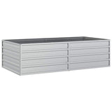 Vidaxl -Pflanzer erhöhte 160 x 80 x 45 cm verzinkte Stahl Silber