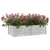 Vidaxl Planter hevet 160x80x45 cm galvanisert stål sølv