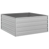 VIDAXL -Pflanzer erhoben 100x100x45 cm verzinktes Stahl Silber