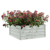 VIDAXL -Pflanzer erhoben 100x100x45 cm verzinktes Stahl Silber