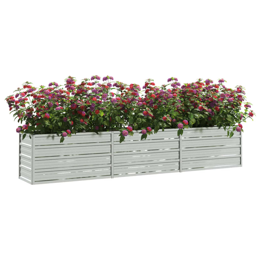 Vidaxl Planter huet 240x445 cm galvaniséiert Stol Sëlwer