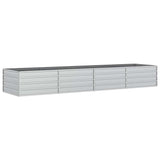 VIDAXL -Pflanzer erhöhte 320x80x45 cm verzinktes Stahl Silber