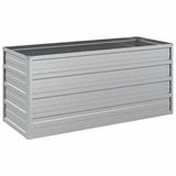 VIDAXL -Pflanzer erhoben 100 x 40 x 45 cm verzinktes Stahl Silber