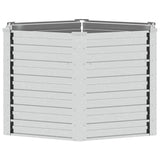 VIDAXL -Pflanzer erhöht 129 x 77 cm verzinkter Stahl Silberfarbe