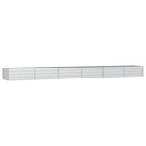 Vidaxl -Pflanzer erhöhte 600 x 80 x 45 cm verzinkte Stahl Silber