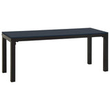 Vidaxl tuinbank 110 cm staal en hkc zwart