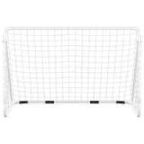 Objectif de football Vidaxl avec net 180x90x120 cm en acier blanc