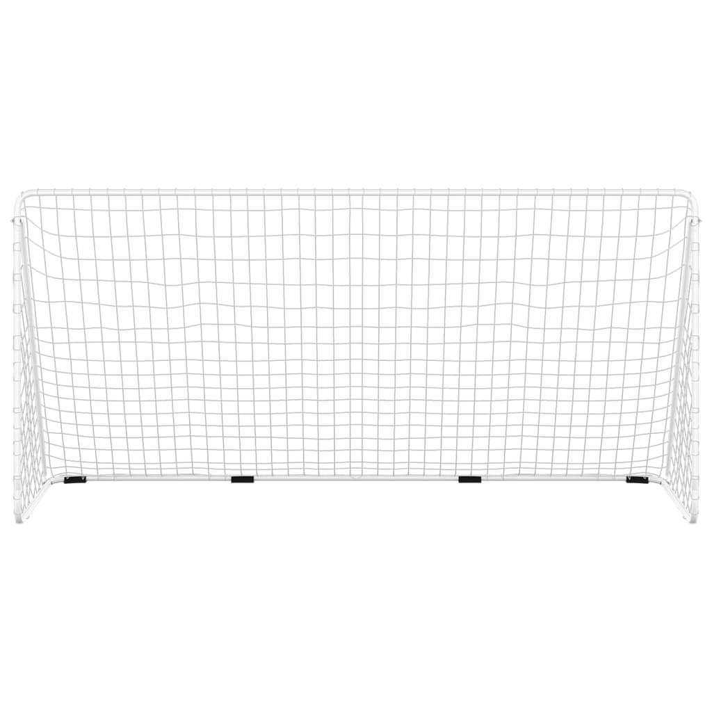 Vidaxl football goal with Net 366x122x182 cm Steel White