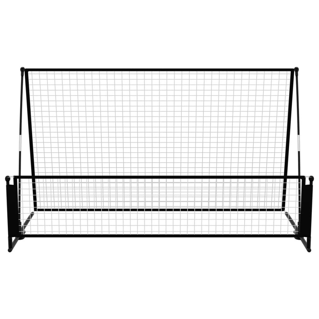 Vidaxl Football Rebounder Football Mål 2-i-1 202x104x120 cm stål