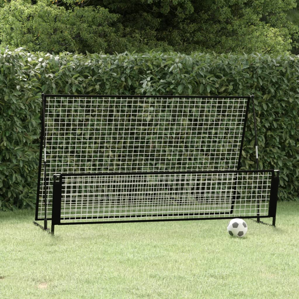 Vidaxl Football Rebounder Football Mål 2-i-1 202x104x120 cm stål