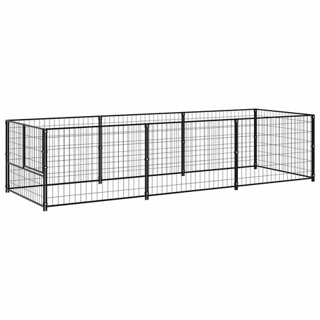 VidaXL Hundehütte 3 m² Stahl schwarz