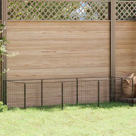 VidaXL Hundehütte 3 m² Stahl schwarz